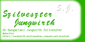 szilveszter jungwirth business card